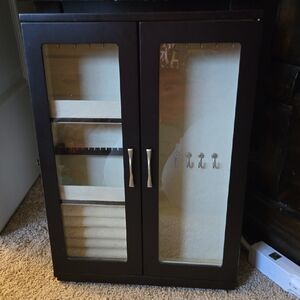 Hanging Jewelry Cabinet with Glass Doors